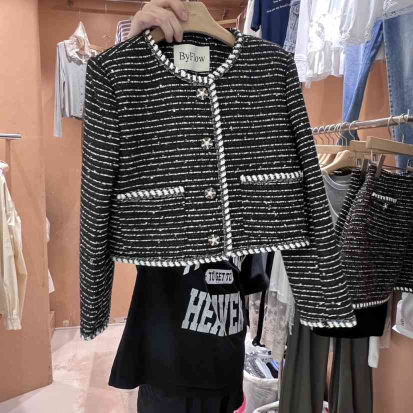 BY FLOW韓國直郵㊣女裝新品休閑時尚真品25秋冬熱賣職業夾克BY FLOW夾克