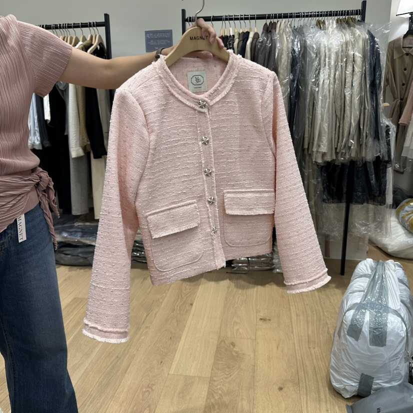 M.G.N韓國直郵㊣女士新品職業推薦真品時尚休閑夾克粗花呢MAGNET夾克