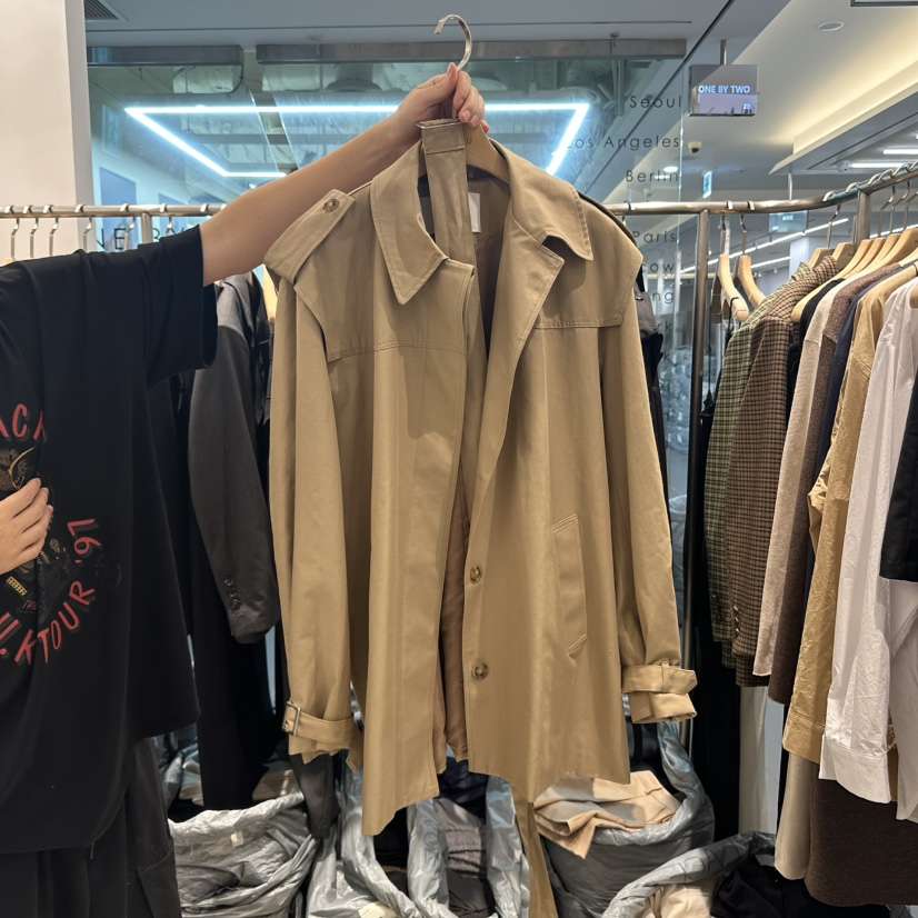 HONG.U韓國直郵㊣女裝新品人氣熱賣25秋冬時尚職業夾克含腰帶HONG.U夾克