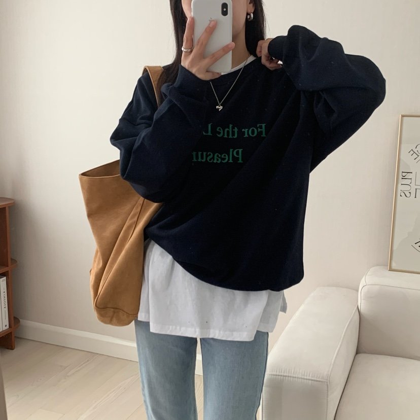 HELLO JINI東大門㊣實拍女士新款推薦25秋冬真品職業熱賣衛衣HELLO JINI衛衣