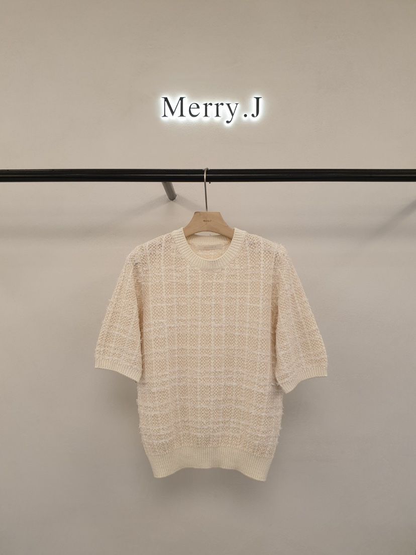 MERRY-J韓國直郵㊣女裝新品25秋冬真品熱賣職業針織衫粗花呢MERRY-J針織衫