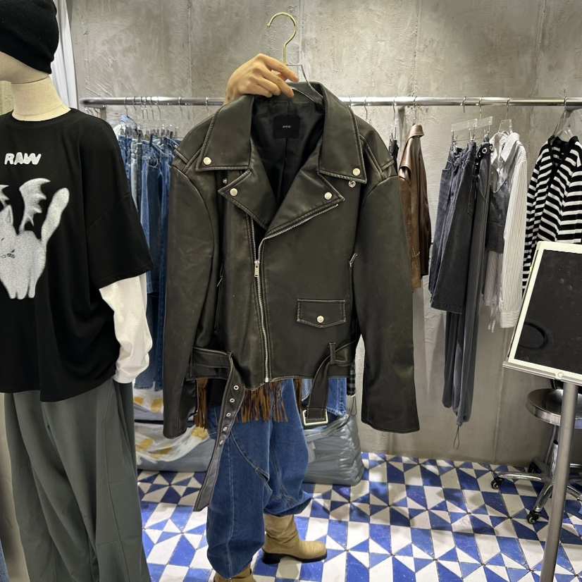AMOUR韓國代購㊣女裝新品休閑25秋冬真品人氣職業熱賣時尚夾克AMOUR夾克