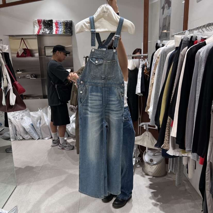TEMPTING韓國代購㊣女裝新款25秋冬休閑職業真品人氣背帶褲TEMPTING背帶褲