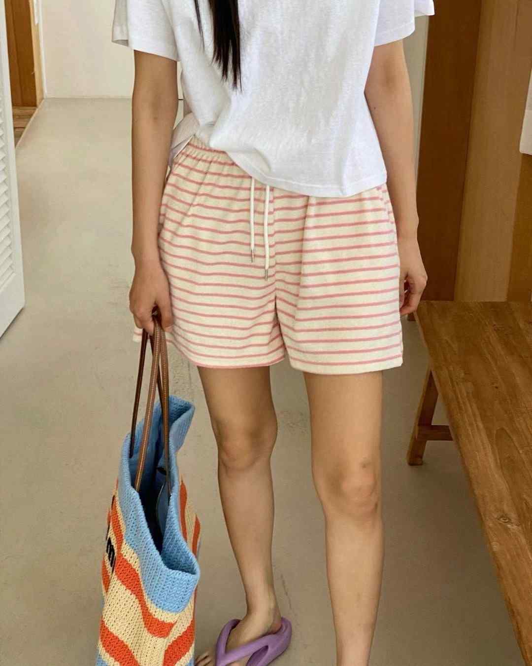 ANN DIANA-앤다이아나-T韓國直郵㊣女士新品時尚短褲海軍ANN DIANA短褲