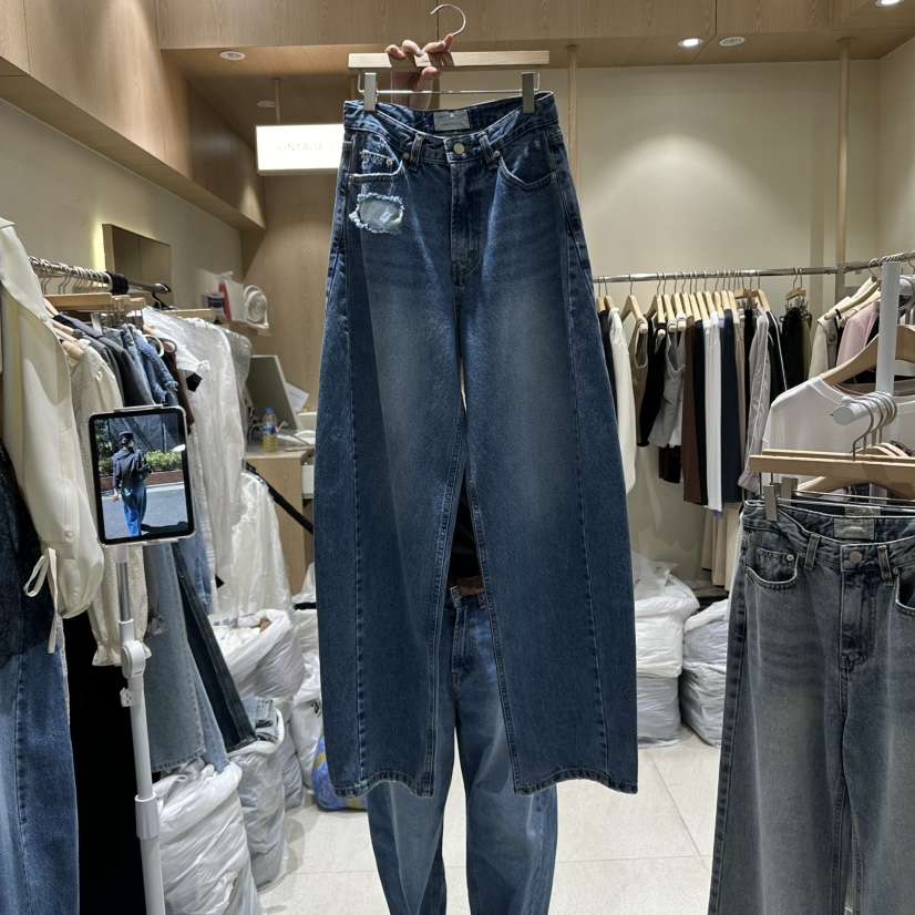 VINTAGE VIBE東大門㊣實拍女裝新品熱賣推薦25秋冬時尚牛仔褲VINTAGE VIBE牛仔褲