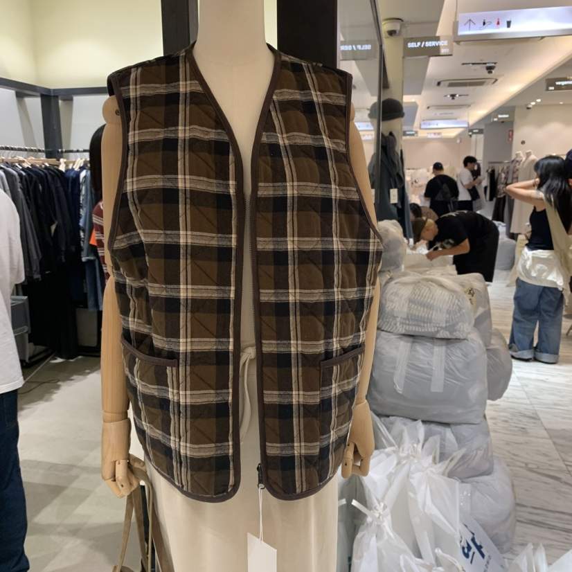 SELF SERVICE韓國直郵㊣女士新款時尚25秋冬真品人氣馬甲絎縫SELF SERVICE馬甲