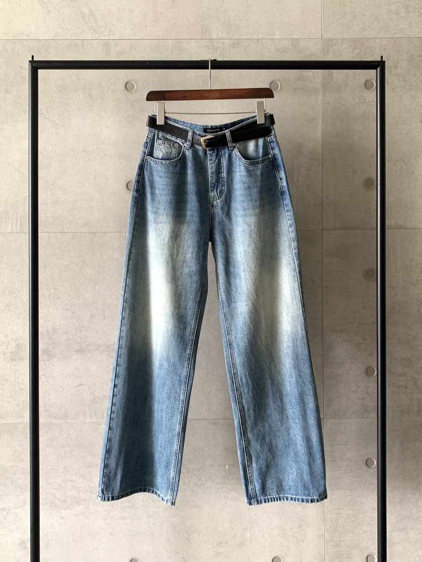 DAVICHI東大門㊣直郵女士新品真品推薦時尚牛仔褲含隨機腰帶DAVICHI牛仔褲