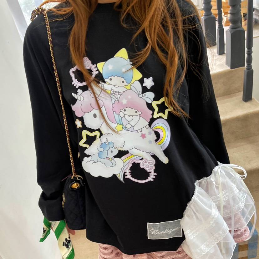 BOUTIQUE-L韓國直郵㊣女士新款職業人氣時尚熱賣休閑長袖T恤BOUTIQUE-L長袖T恤