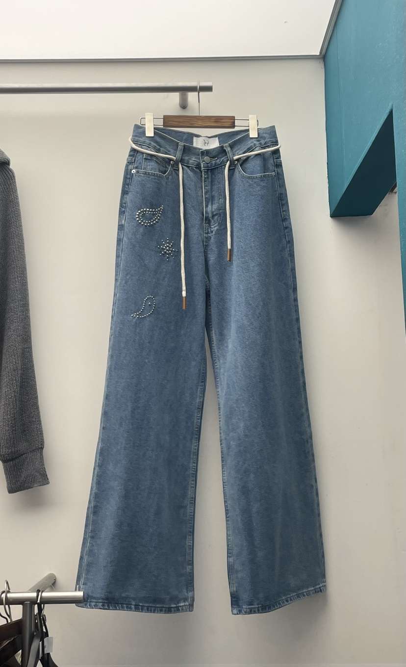 PAIRING韓國直郵㊣女裝新品25秋冬職業真品人氣休閑時尚牛仔褲PAIRING牛仔褲
