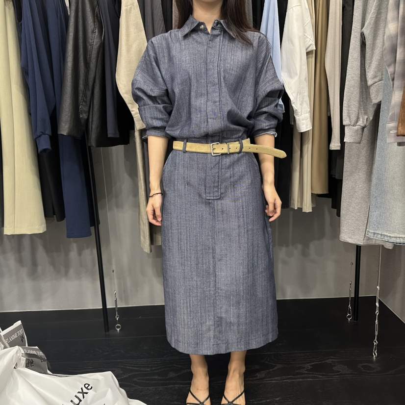 FLAMME TOIT韓國直郵㊣女裝新品人氣25秋冬連衣裙不含腰帶FLAMME TOIT連衣裙
