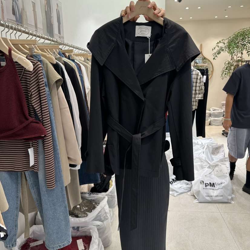GRACIA東大門㊣直郵女裝新品25秋冬真品職業夾克含腰帶連帽GRACIA夾克