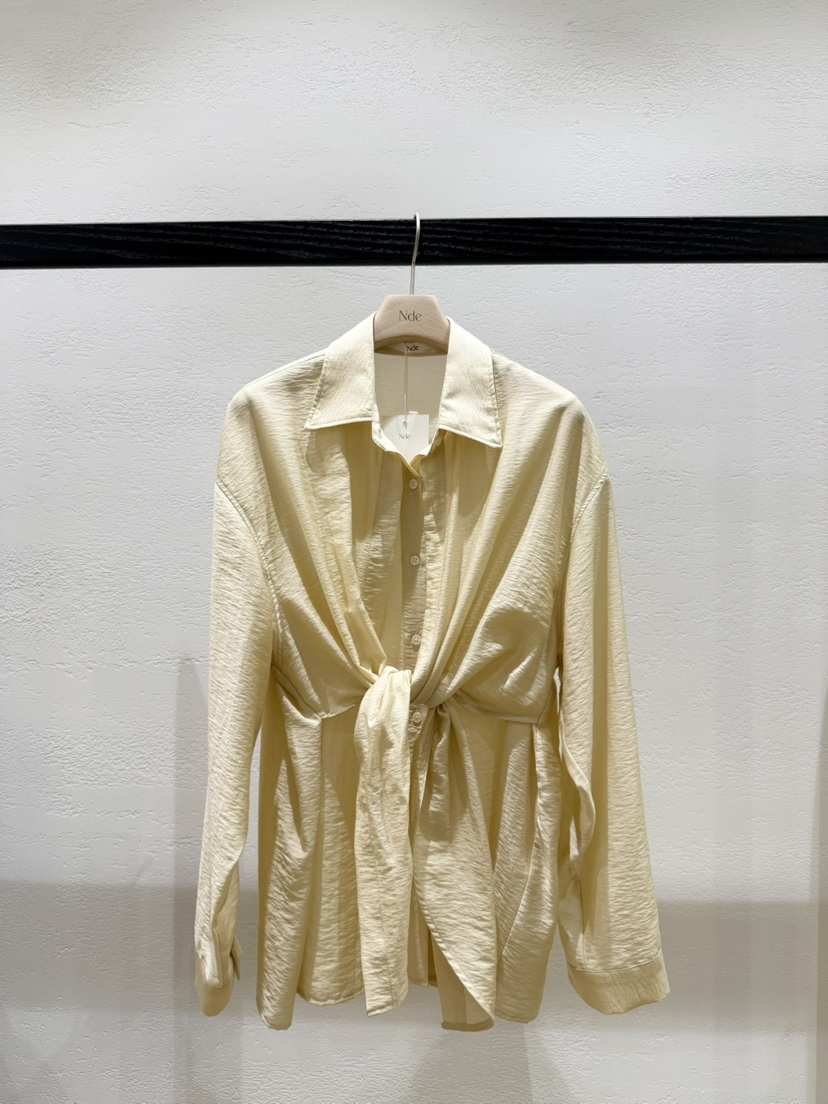 NDE韓國直郵㊣女裝新品熱賣推薦時尚職業真品25秋冬襯衫蕾絲衫NDE襯衫/蕾絲衫