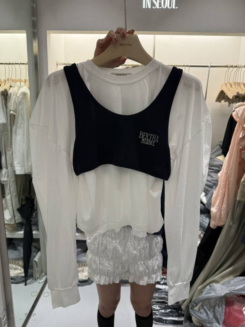 BERTHA東大門㊣直郵女士新款休閑時尚吊帶背心不含內搭刺繡BERTHA吊帶/背心