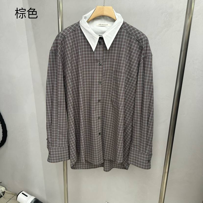 EFFERVESCENT韓國直郵㊣女士新品時尚真品25秋冬襯衫蕾絲衫evc/effervescent襯衫/蕾絲衫