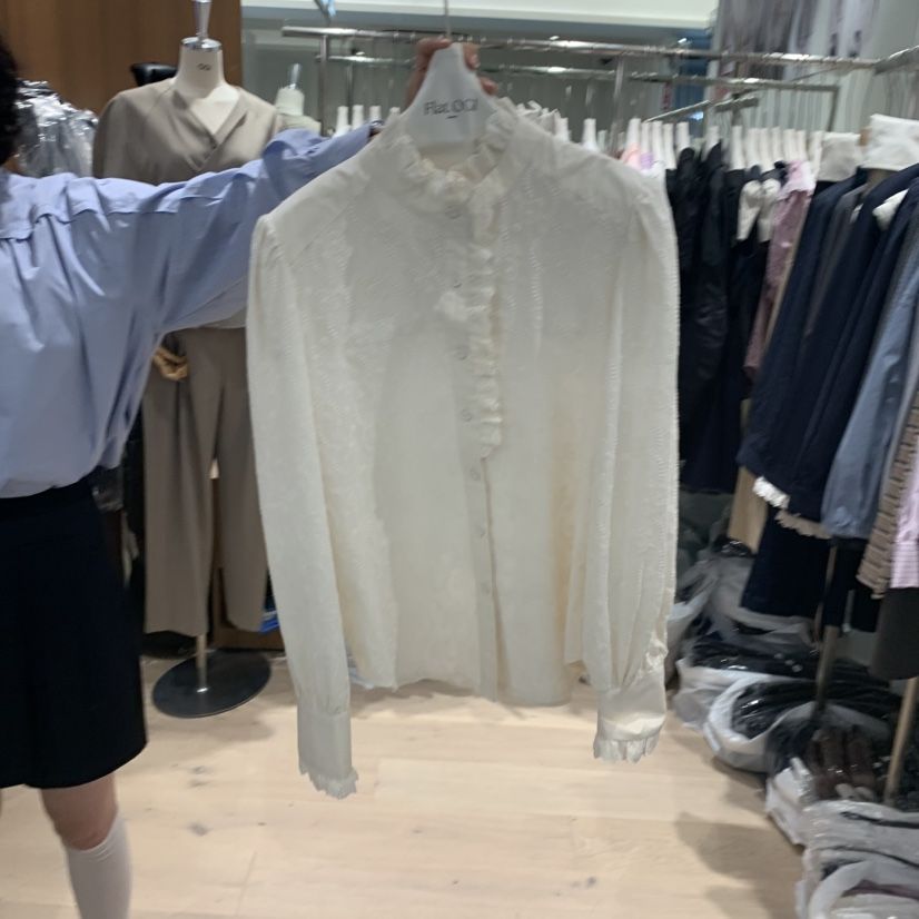 OGI韓國直郵㊣女裝新品真品職業時尚25秋冬熱賣人氣襯衫蕾絲衫FLat OGI襯衫/蕾絲衫