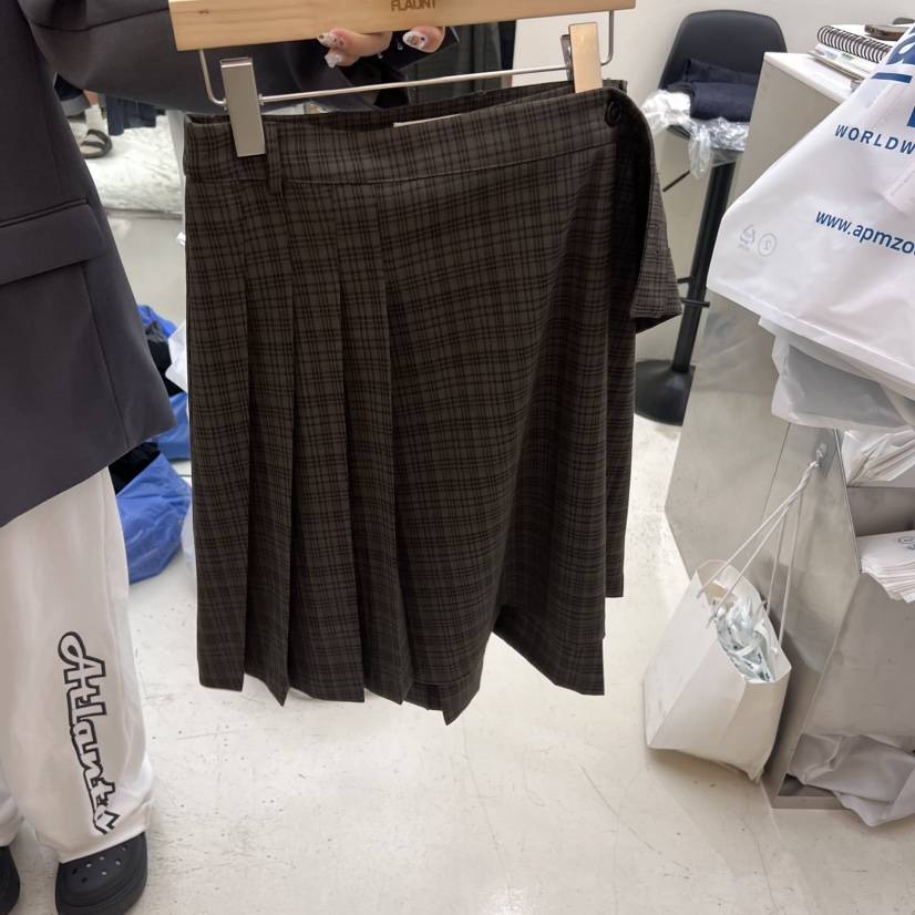 FLAUNT東大門㊣代購女裝新品人氣25秋冬推薦熱賣時尚休閑短裙FLAUNT短裙