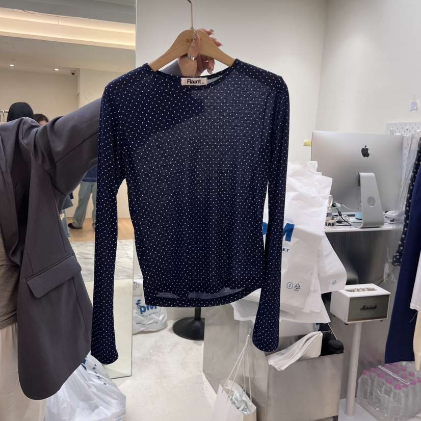 FLAUNT東大門㊣實拍女士新品25秋冬推薦真品職業休閑長袖T恤FLAUNT長袖T恤