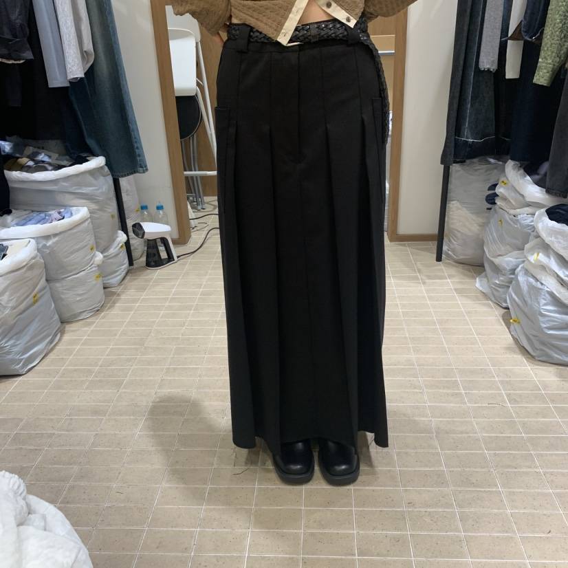 LOFN韓國直郵㊣女士新品25秋冬推薦真品人氣時尚職業休閑長裙LOFN長裙