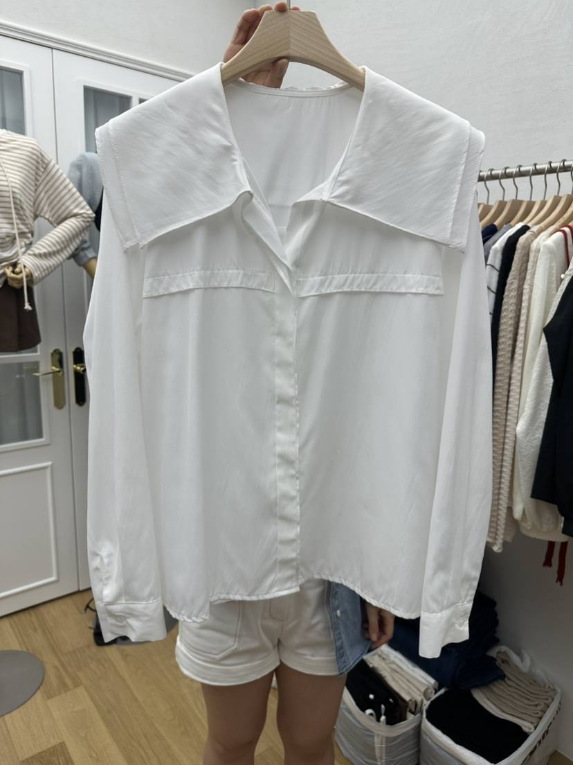 RE:FRESH-L韓國代購㊣女裝新品熱賣真品人氣休閑襯衫蕾絲衫RE:FRESH襯衫/蕾絲衫