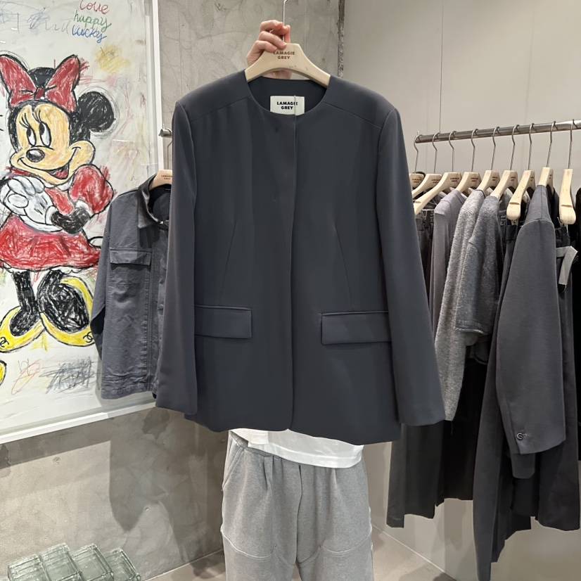 LAMAGIEPIE東大門㊣代購女裝新品25秋冬休閑推薦職業時尚夾克LAMAGIE GREY夾克