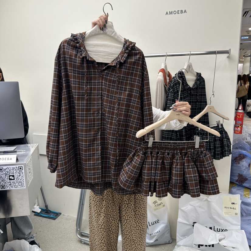 AMOEBA韓國代購㊣女裝新款人氣休閑25秋冬職業時尚真品套裝AMOEBA套裝