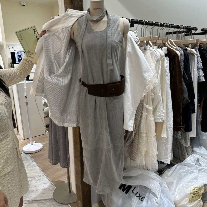 THEMORYPARK東大門㊣直郵女裝新款推薦連衣裙不含腰包含脖帶THE MORY PARK連衣裙