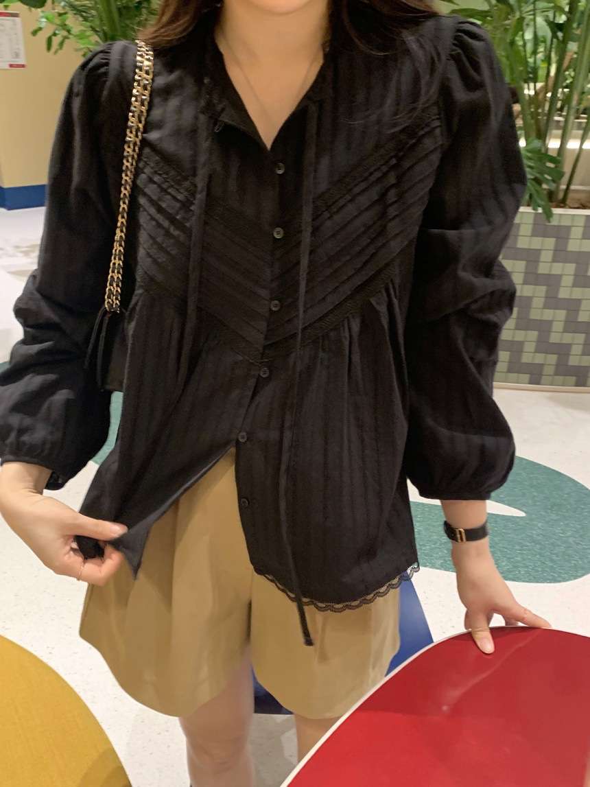 FRILL-T東大門㊣代購女裝新品真品人氣熱賣時尚襯衫蕾絲衫FRILL-T襯衫/蕾絲衫
