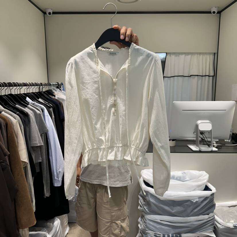 RE STOCK東大門㊣直郵女裝新品人氣熱賣真品職業襯衫蕾絲衫RE STOCK襯衫/蕾絲衫