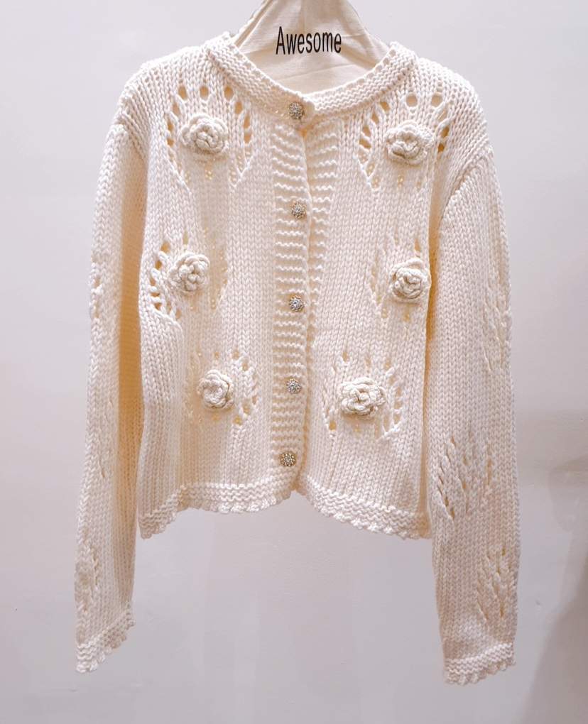 AWESOME-P東大門㊣代購女士新品25秋冬職業時尚人氣毛衣開衫AWESOME-P毛衣