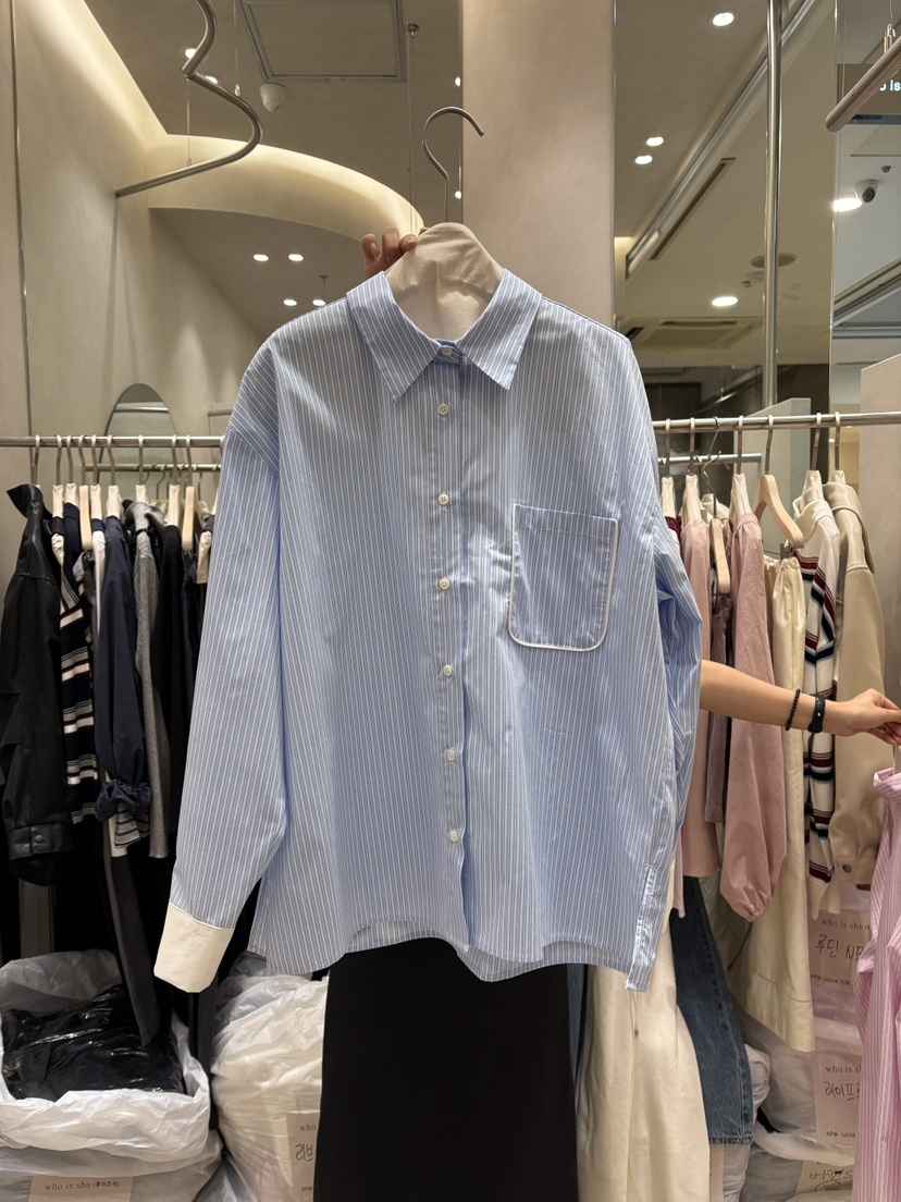 WHO IS SHE韓國直郵㊣女裝新款時尚真品25秋冬襯衫蕾絲衫WHO IS SHE襯衫/蕾絲衫