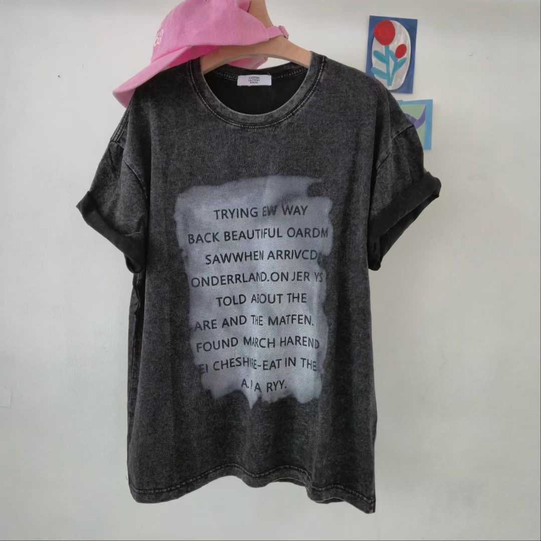 COTTONFACTORY韓國代購㊣女裝新款休閑時尚真品熱賣T恤復古COTTONFACTORYT恤