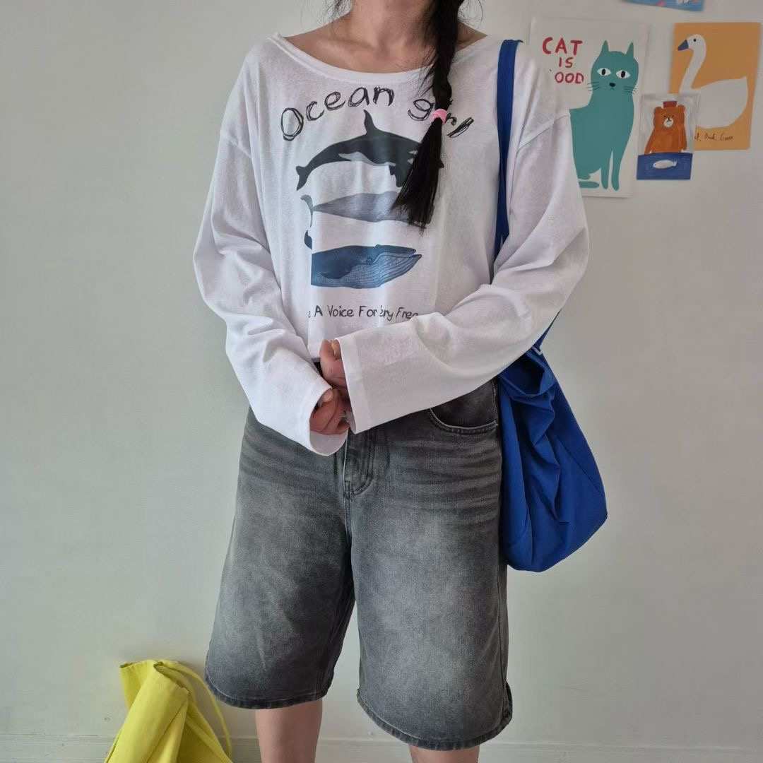 COTTONFACTORY韓國代購㊣女士新品熱賣真品推薦25秋冬長袖T恤COTTONFACTORY長袖T恤