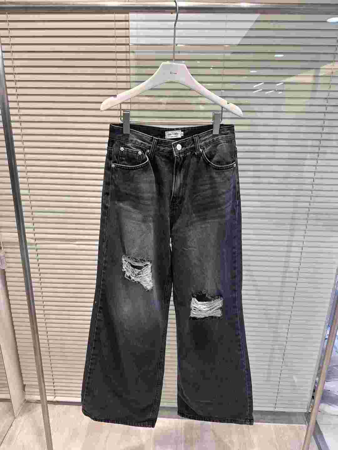 OWL韓國直郵㊣女裝新品人氣真品休閑25秋冬熱賣時尚職業牛仔褲OWL牛仔褲