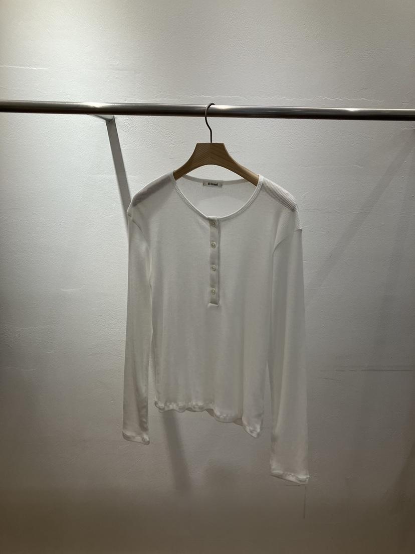 FL LANEL韓國代購㊣女裝新品25秋冬職業真品休閑長袖T恤紐扣FL LANEL長袖T恤