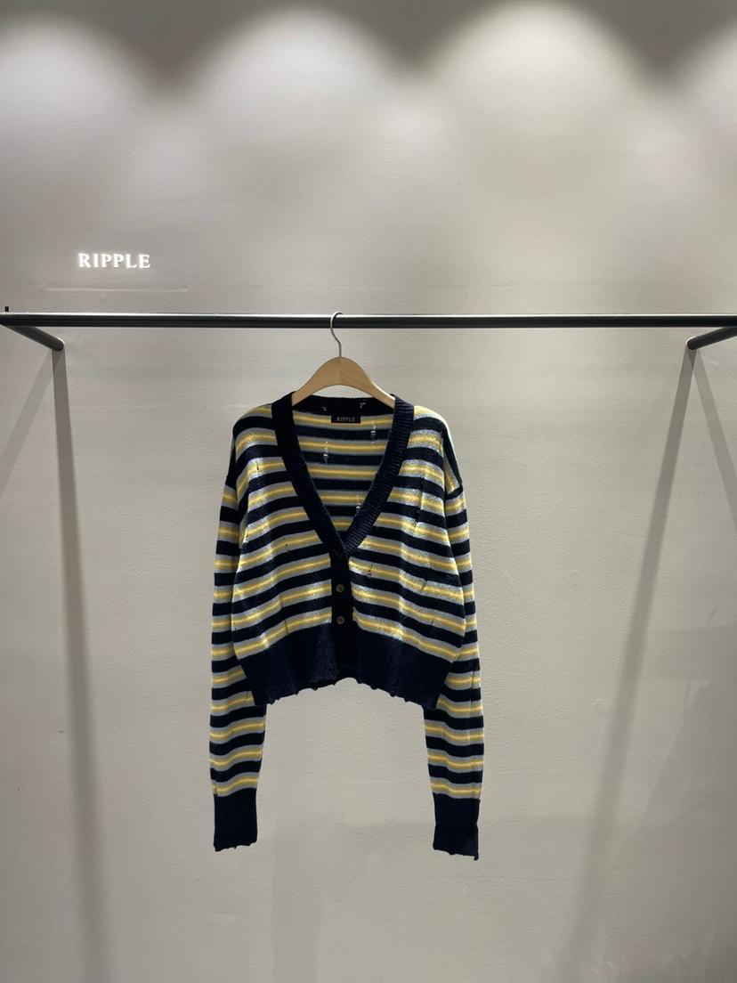 RIPPLE東大門㊣實拍女士新款職業真品推薦25秋冬針織衫復古開衫RIPPLE針織衫