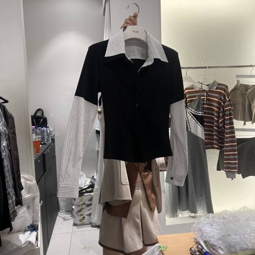 TYCHE東大門㊣代購女士新品職業時尚推薦襯衫蕾絲衫不含褲子TYCHE襯衫/蕾絲衫