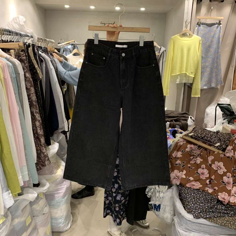 LOGROAD韓國代購㊣女裝新款熱賣25秋冬職業休閑人氣真品牛仔褲LOG ROAD牛仔褲