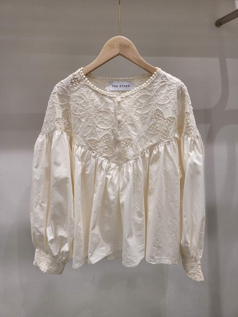 THE OTHER東大門㊣實拍女裝新品推薦休閑人氣襯衫蕾絲衫V領THE OTHER襯衫/蕾絲衫
