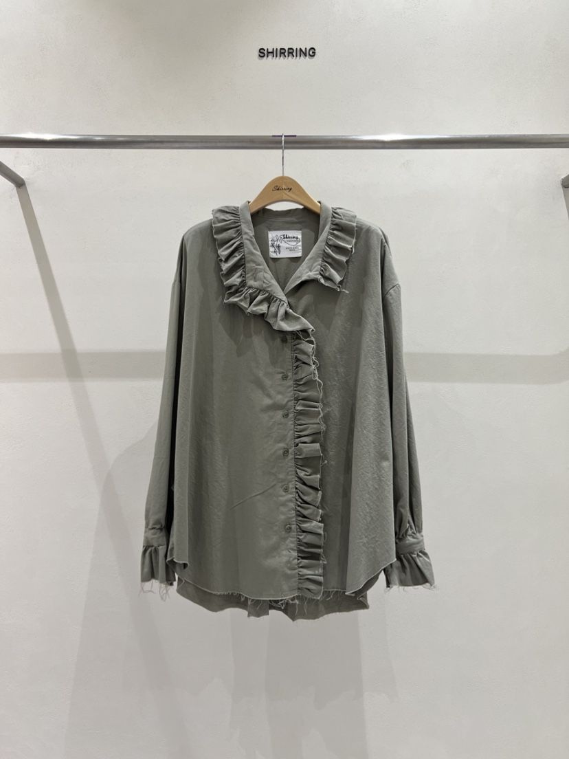 SHIRRING韓國直郵㊣女裝新款休閑時尚25秋冬熱賣襯衫蕾絲衫SHIRRING襯衫/蕾絲衫