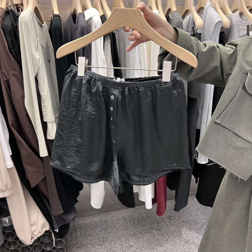 VELVET UNDERGROUND韓國代購㊣女裝新品25秋冬休閑短褲蕾絲VELVET UNDERGROUND短褲