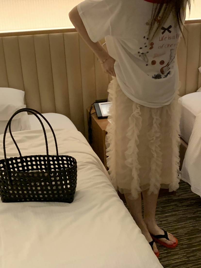 LIKEVAM（不代購）東大門㊣直郵女士新品休閑半身裙中短裙漁網LIKEVAM半身裙/中短裙