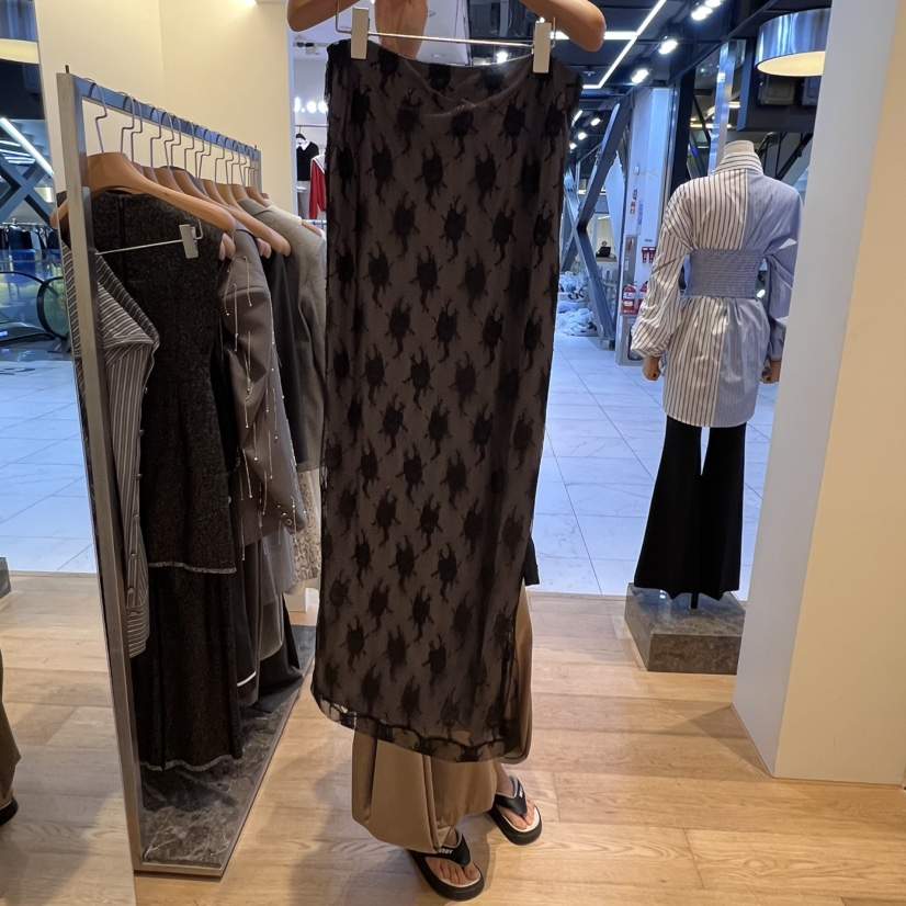 VAN NZILL東大門㊣實拍女士新款人氣25秋冬半身裙中短裙蕾絲VAN NZILL半身裙/中短裙