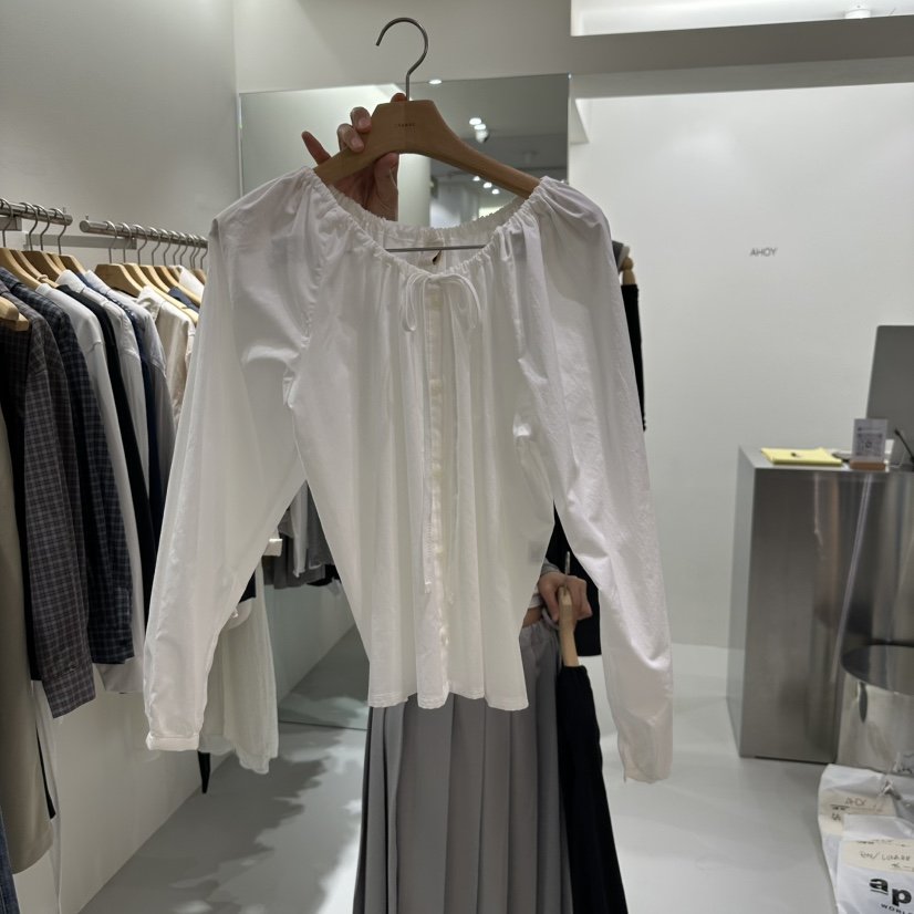 AHOY韓國直郵㊣女士新款休閑時尚真品推薦25秋冬襯衫蕾絲衫AHOY襯衫/蕾絲衫