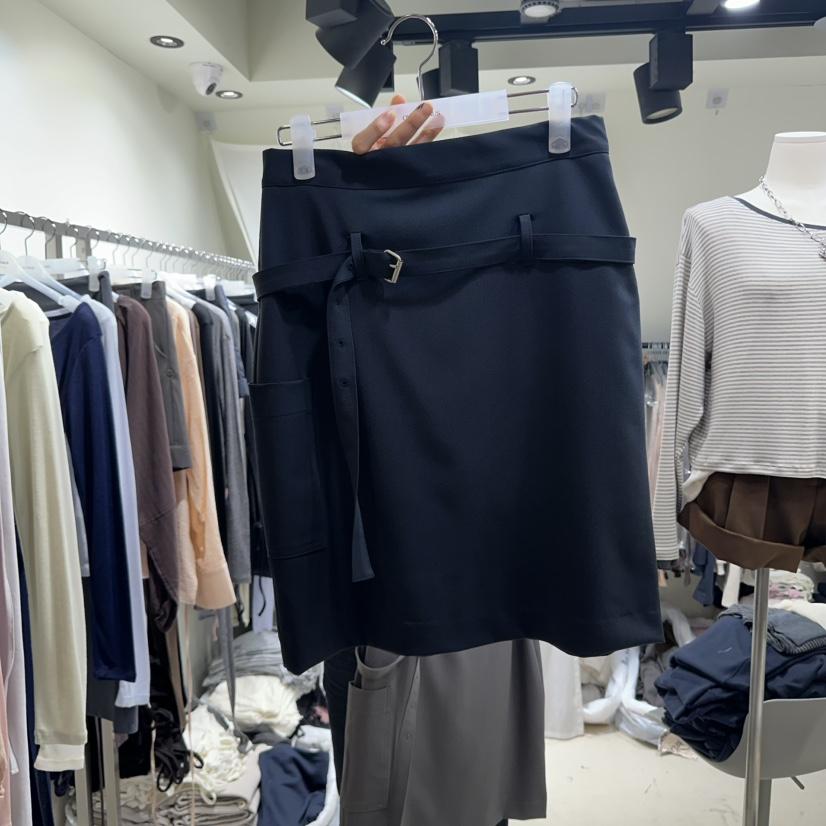 OWNS東大門㊣實拍女士新款時尚真品休閑半身裙中短裙含腰帶OWNS半身裙/中短裙