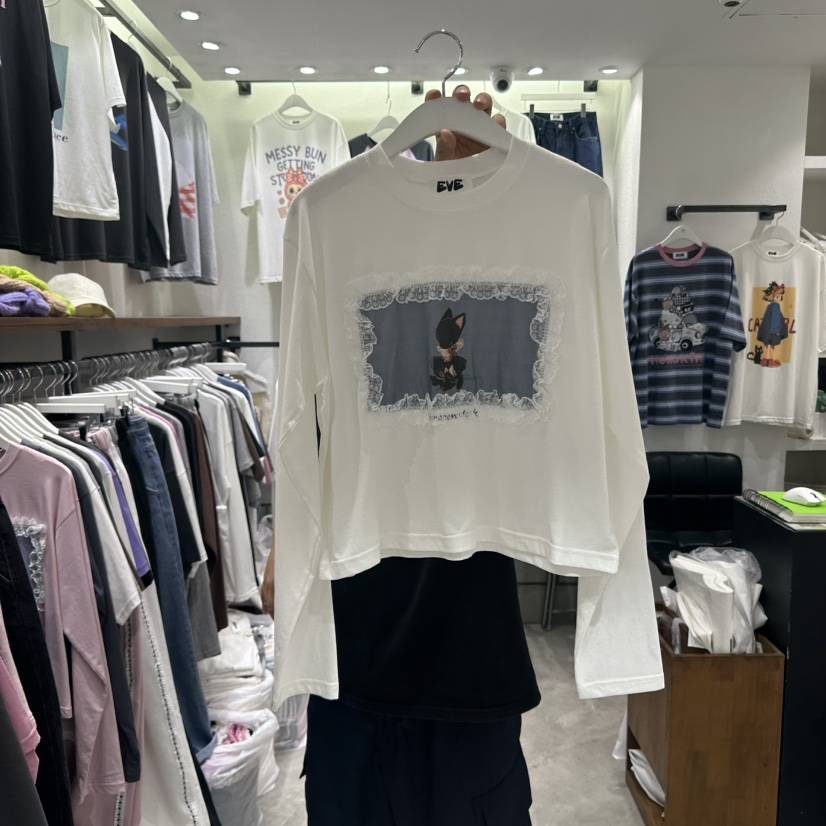 EVE東大門㊣實拍女士新品時尚真品熱賣休閑25秋冬職業長袖T恤EVE長袖T恤