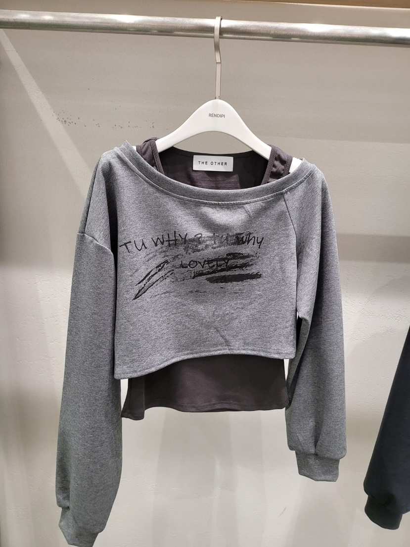 THE OTHER東大門㊣代購女裝新品25秋冬真品時尚衛衣假兩件THE OTHER衛衣