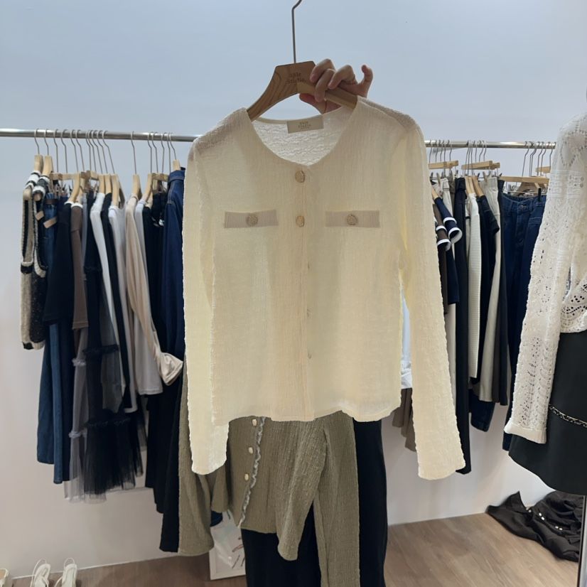 ABLESTUDIO東大門㊣實拍女裝新品25秋冬職業時尚襯衫蕾絲衫ABLESTUDIO襯衫/蕾絲衫
