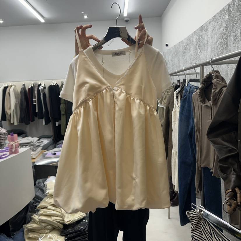 BADCALM韓國直郵㊣女士新品推薦25秋冬吊帶背心不含內搭緞面BADCALM吊帶/背心
