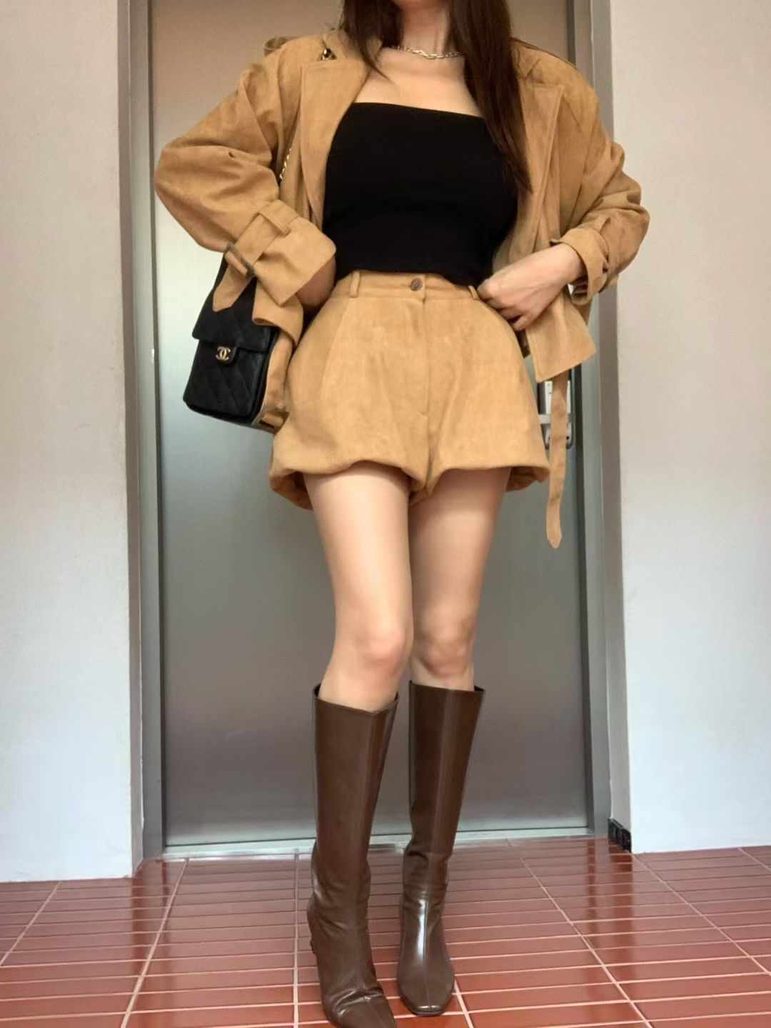 BLACK LINE韓國代購㊣女裝新品休閑人氣時尚真品推薦熱賣短褲BLACK LINE短褲