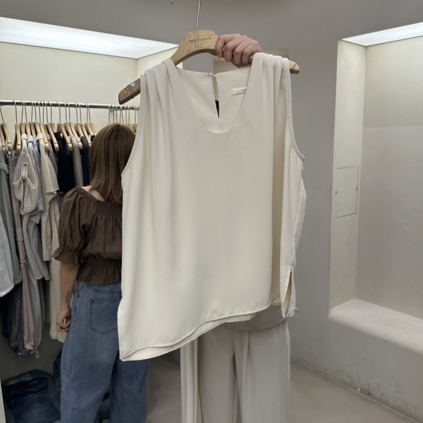 MATIERE韓國代購㊣女裝新品熱賣休閑時尚25秋冬真品吊帶背心MATIERE吊帶/背心